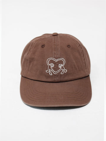 Family Heart Caps - Washed Brown