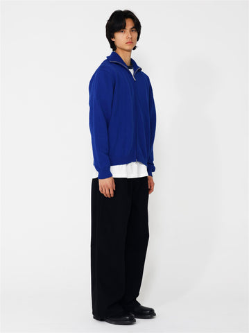 Lian Cotton Full Zip Sweater - Royal Blue
