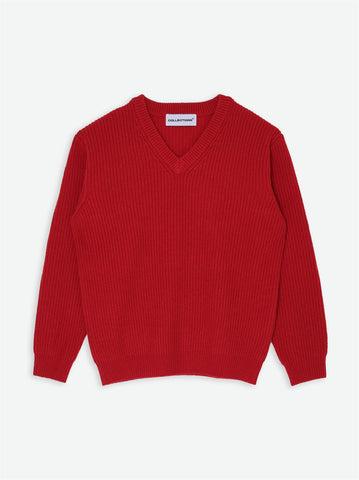Zimo Wool Sweater - Red