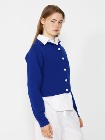 Lisha Cardigan - Royal Blue/White Stripes