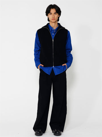 Huan Merino Full Zip Vest - Black