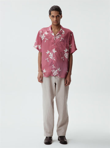 Lew Shirt - Pink Flower Silk - F5 Concept Store