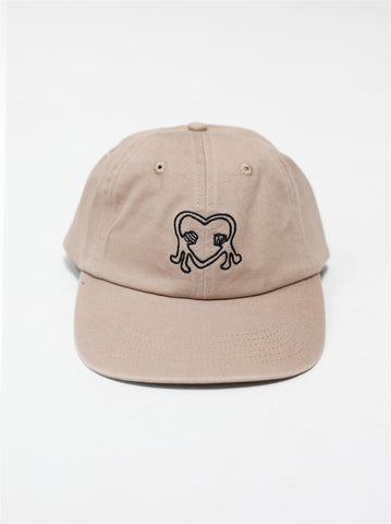 Family Heart Caps - Washed Beige