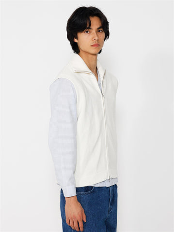 Huan Merino Full Zip Vest - Cream