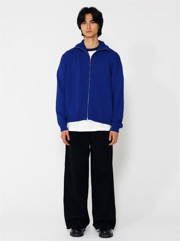 Lian Cotton Full Zip Sweater - Royal Blue