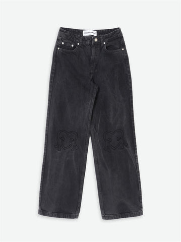 Etta Heart Jeans - Washed Black - F5 Concept Store