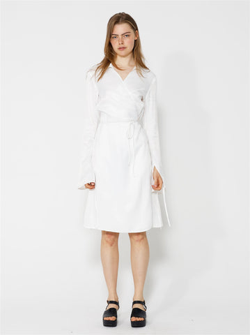 Lucja Wrap Dress - Cream