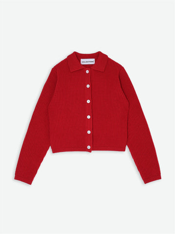 Lisha Wool Cardigan - Red