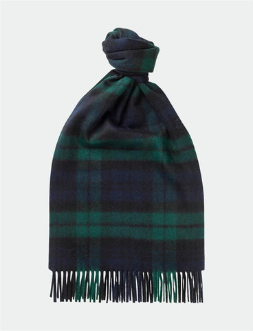 Emmet Lambswool Scarf - Blue/Green Checked