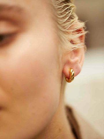 Pastry Hoops Small - 18K Gold