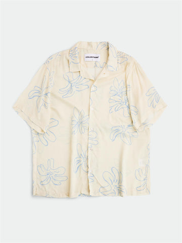 Lew shirt - Off white / Blue flower