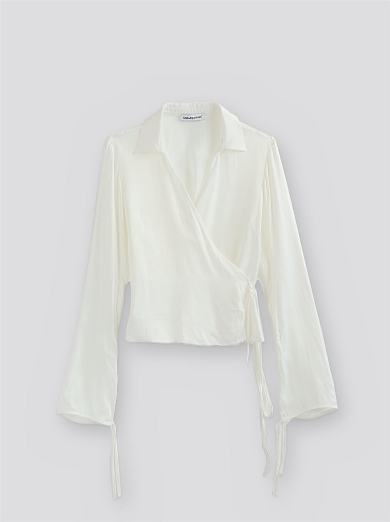 Lucja Wrap Top - Cream