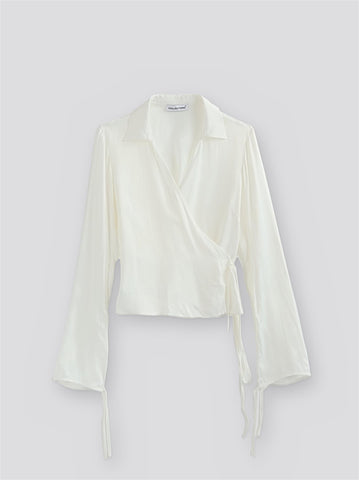 Lucja Wrap Top - Cream