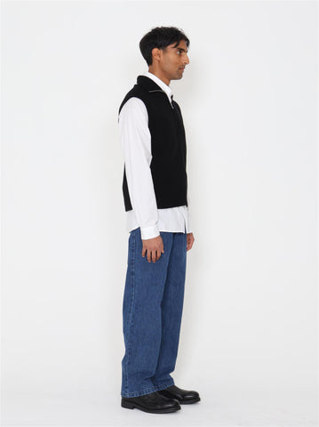 Huan Merino Full Zip Vest - Black