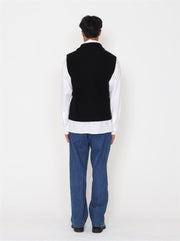 Huan Merino Full Zip Vest - Black