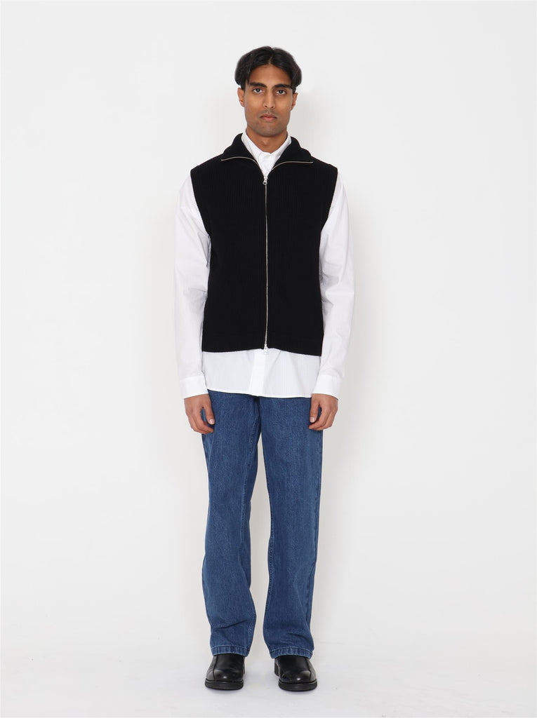 Huan Merino Full Zip Vest - Black