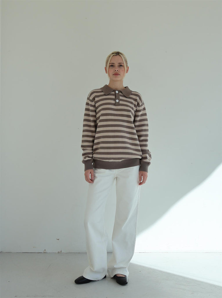 Bowen Sweater - Brown/Sand