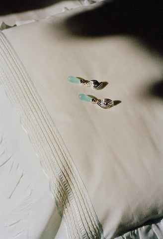 Sphynxesse Large - Silver/Jet Drops