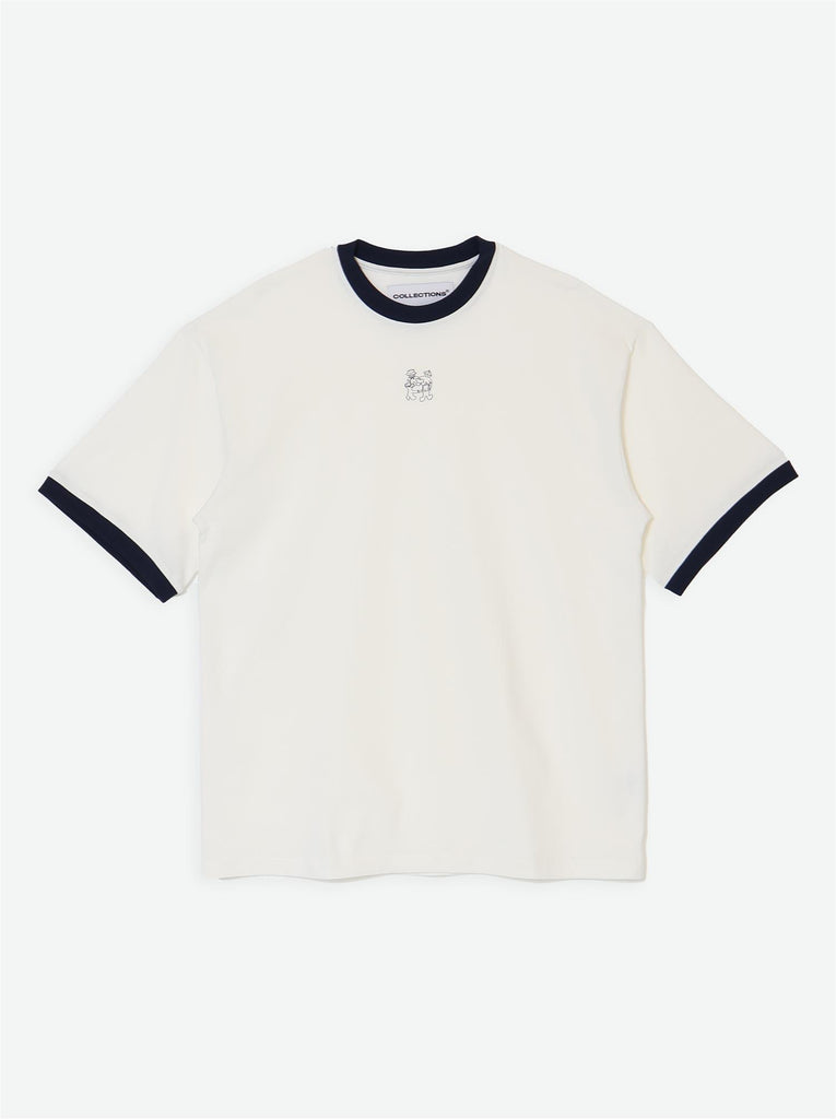 Alper Family T-shirt - Off White/Navy