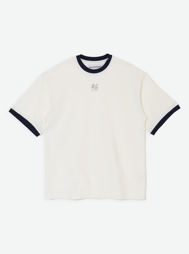 Alper Family T-shirt - Off White/Navy