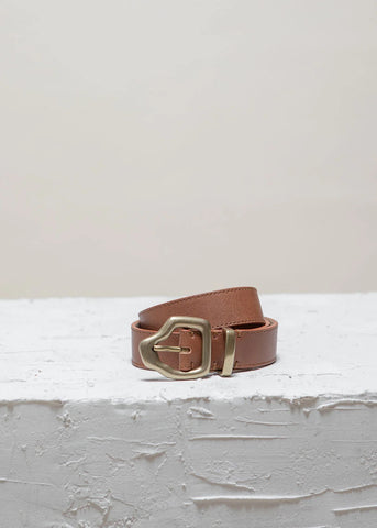 Ako mini belt - Nutmeg/Gold