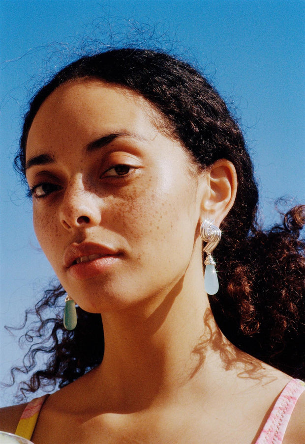 Sphynxesse Large - Silver/Jet Drops