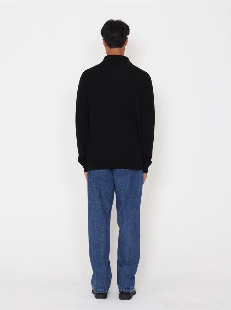 Min Merino Halfzip Sweater - Black