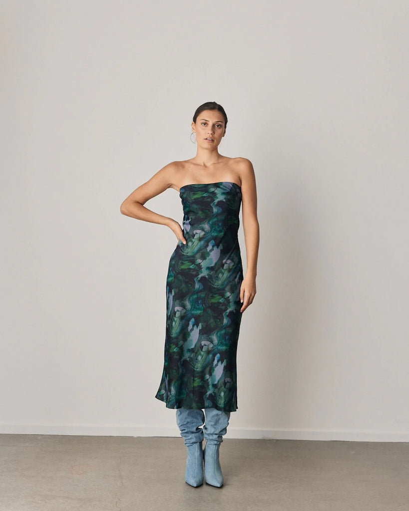 Diaz print dress - Green