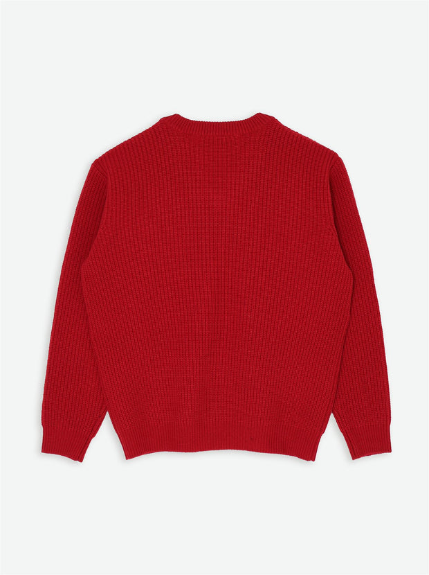 Zimo Wool Sweater - Red