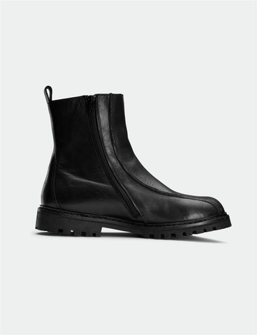 Afonso Leather Boots - Black
