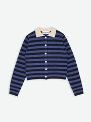 Lisha Wool Sweater - Navy Blue Stripes