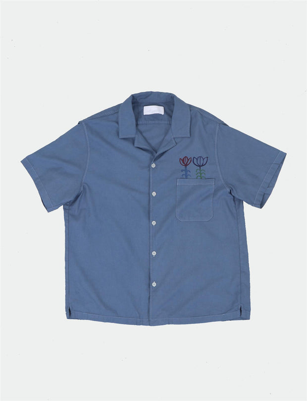 Blomster Shirt - Blue