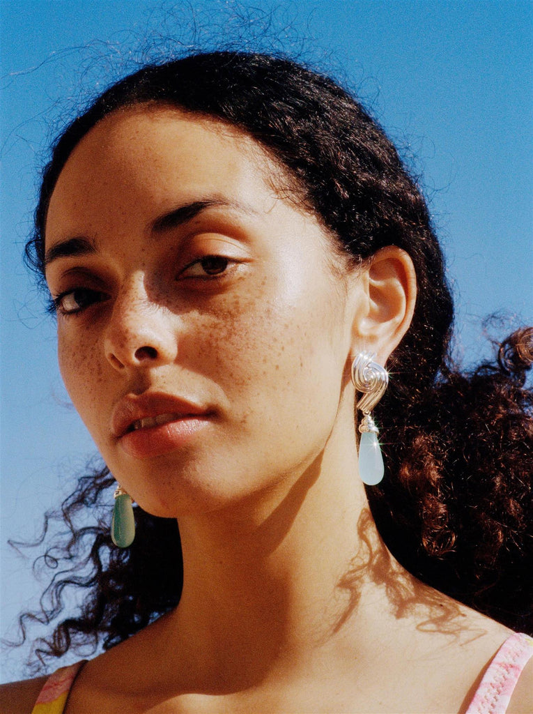 Sphynxesse Large - Silver/Jet Drops