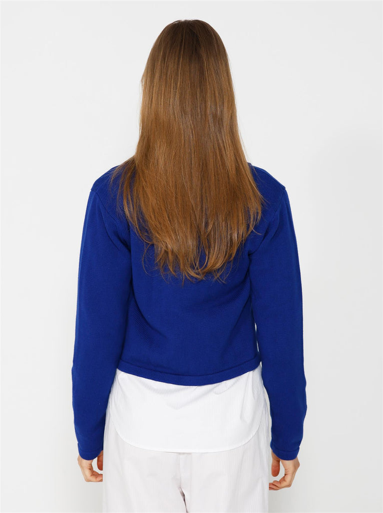 Lisha Cardigan - Royal Blue/White Stripes