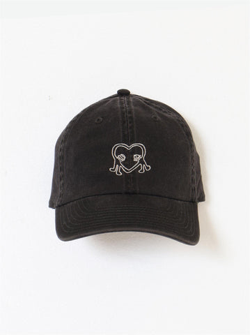 Heart Caps - Washed Black