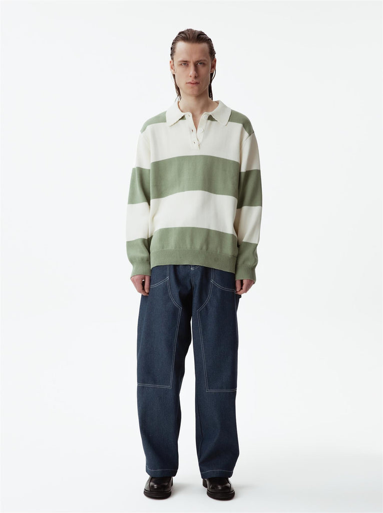 Bowen Sweater - Green/Off White