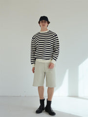 Taio Sweater - Navy/Off White