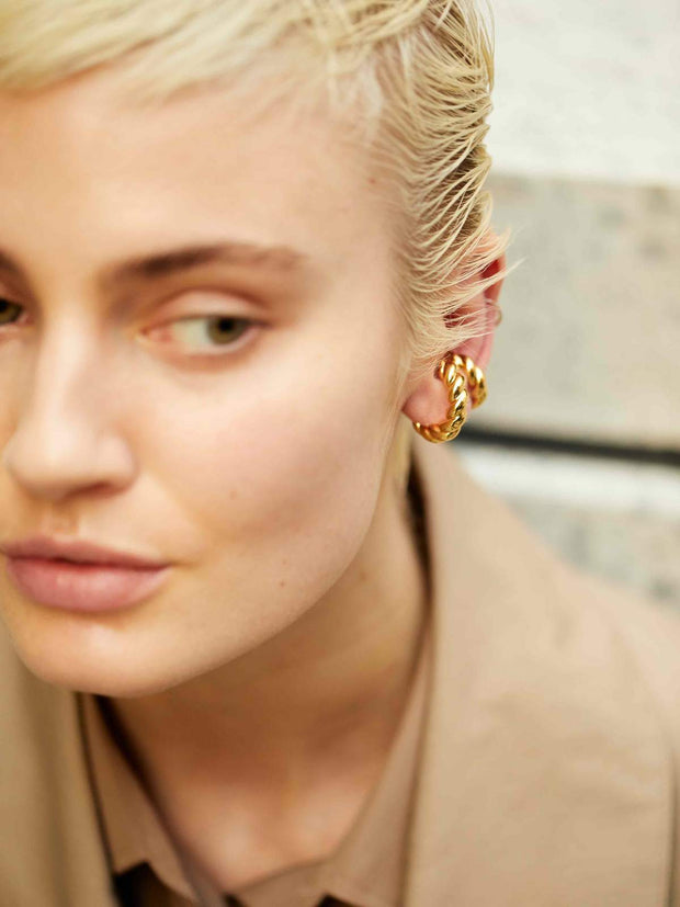 Impasto Single Earcuff Small - 18K Gold