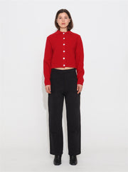 Lisha Wool Cardigan - Red