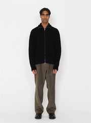 Lian Merino Full Zip Sweater - Black