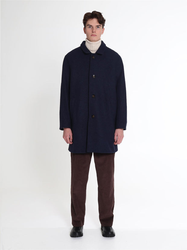 Nicodem Wool Coat - Navy