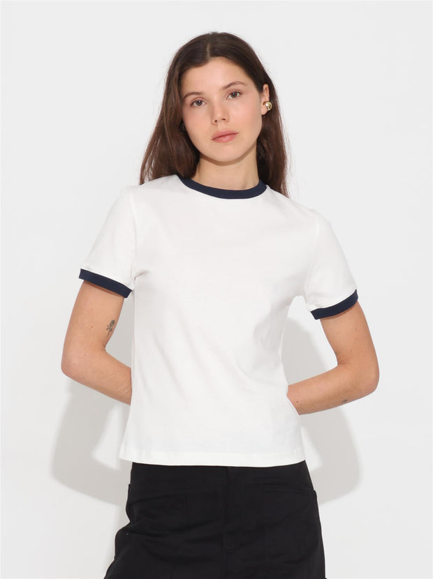 Liyana T-shirt - Off White/Navy