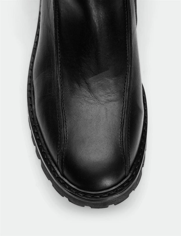Afonso Leather Boots - Black
