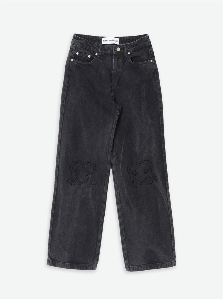 Etta Heart Jeans -  Washed Black