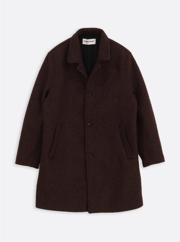 Nicodem Wool Coat - Brown