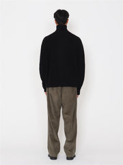 Lian Merino Full Zip Sweater - Black