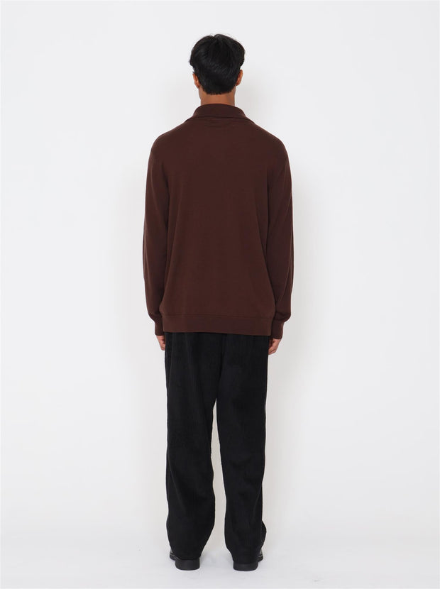 Min Merino Halfzip Sweater - Brown