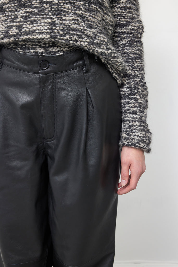 Hardingfele Leather Pants - Black