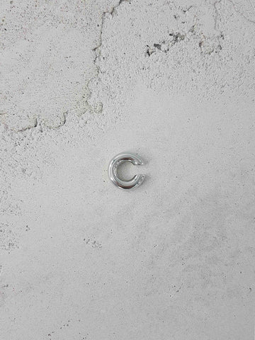 Davide Single Ear Cuff - Rhodium