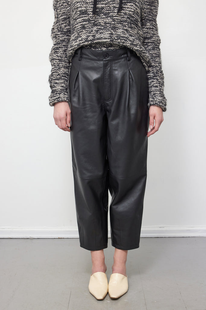 Hardingfele Leather Pants - Black